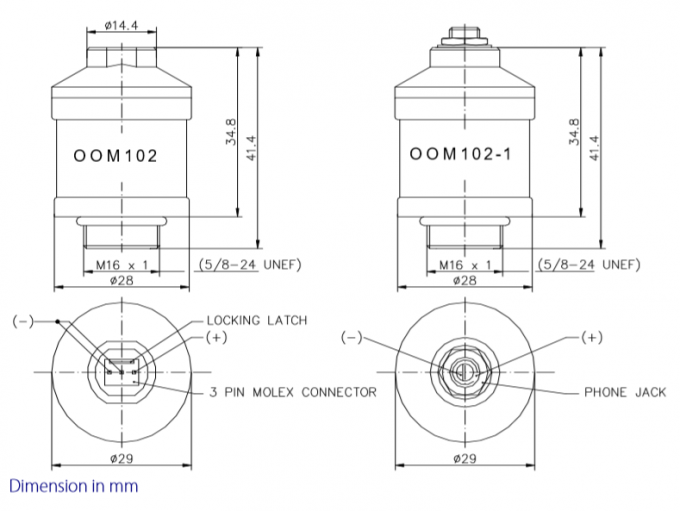 OOM102 Envitec MOX-01 O2 세포 감지기와 의학 산소 감지기 백색 호환이 되는 0