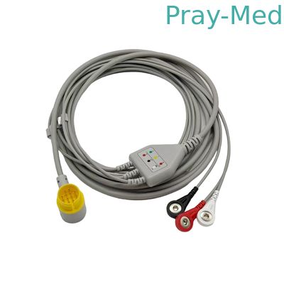주문 Lifegain CU-HD1 12핀 일체형 ECG 케이블 3 리드 AHA 스냅 온라인 제조