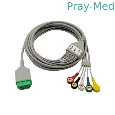 주문 환자 Ge Ecg 케이블, 5는 GE 한 조각 ECG 케이블 세륨/ISO 기준을 지도합니다 온라인 제조