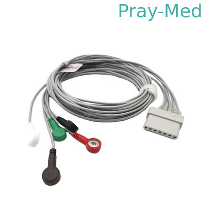 주문 Schiller ECG Patient Cable 7 Pin 5 Lead Ecg Cable Snap Clip Type 온라인 제조
