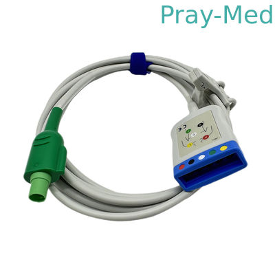 2.4m 12PIN GE ECG 트렁크 케이블 3 또는 5 리드 열 가소성 폴리우레탄 수지 재킷 소재