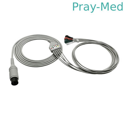 호환되는 Mindray ECG 트렁크 케이블 6 핀 3 또는 5 리드 Pm8000 Pm9000