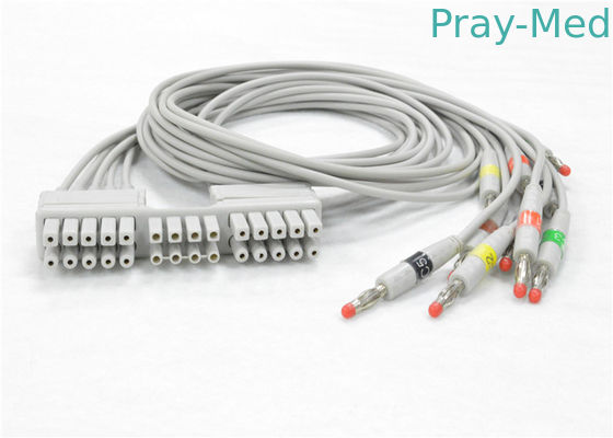 Mortara Eli230 ECG/10 납선 TPU 물자 9293-046-60를 가진 EKG 케이블