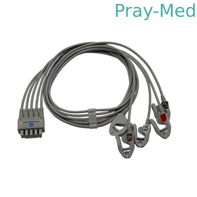 오리지널 GE ECG Leadwire 세트 5 리드 Grabber AHA 2106389-001