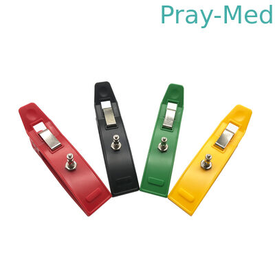 ECG/EKG를 위한 9mm 사지 죔쇠 재사용할 수 있는 ECG 전극은 0.4lb 무게를 기계로 가공합니다