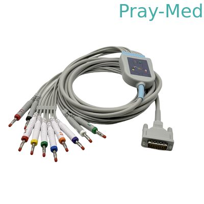 긴 나사 DB 15 핀 커넥터 5.0mm Dia를 가진 Schiller AT1/2 EKG 케이블