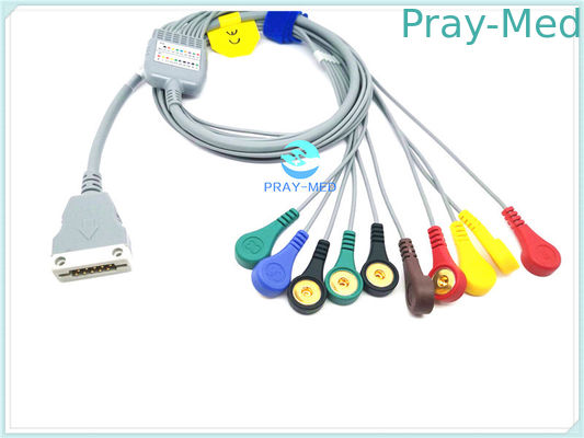 Beneware 호환성 ECG 참을성 있는 케이블, 12 TPU 물자를 가진 지도 ECG 케이블