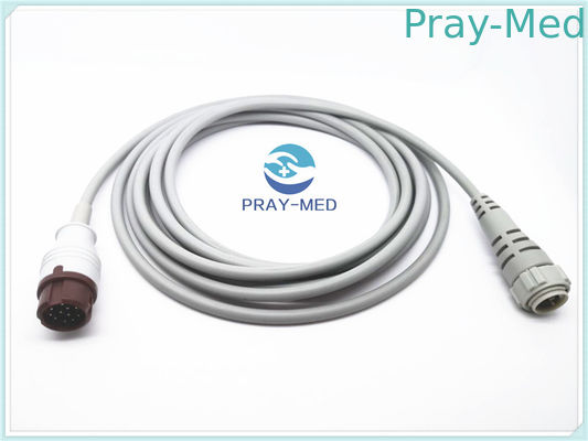 Mindray PM9000 Medix 멍에 측을 가진 침략적인 혈압 케이블 4mm 직경