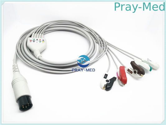 Goldway UT4000a ECG 의학 케이블 AHA/IEC 유형 튼튼한 TPU 물자