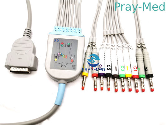 GE Marqutte MAC1000 Ge Ecg 케이블, TPU 재킷 믿을 수 있는 Ge Ecg 납선