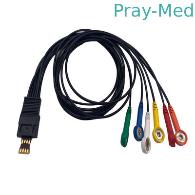MT101 MT-200 Ecg 홀터용 4.0mm TPU 4/6 리드 쉴러 Ecg 케이블