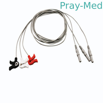 무균 10 리드 회색 소음 유형 신생아 Ecg 케이블 3 피트 TPU 재킷 없음