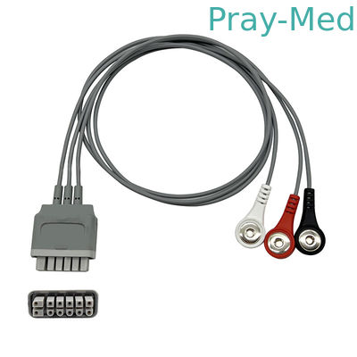 민드레이 TM60 / 80 ECG 원격 측정법 도선 EY6511B는 열 가소성 폴리우레탄 수지 0.9m을 회색으로 합니다